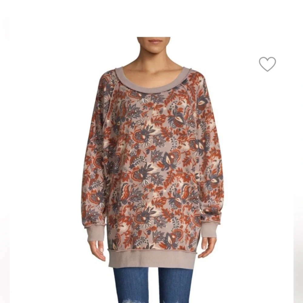 Free People Go On Get Floral Pullover Sweater - Picture 3 of 6